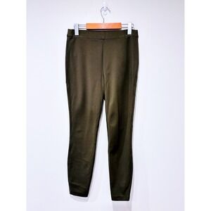 SIMONS Khaki slim pants | Stretch Minimalist Chic | Small